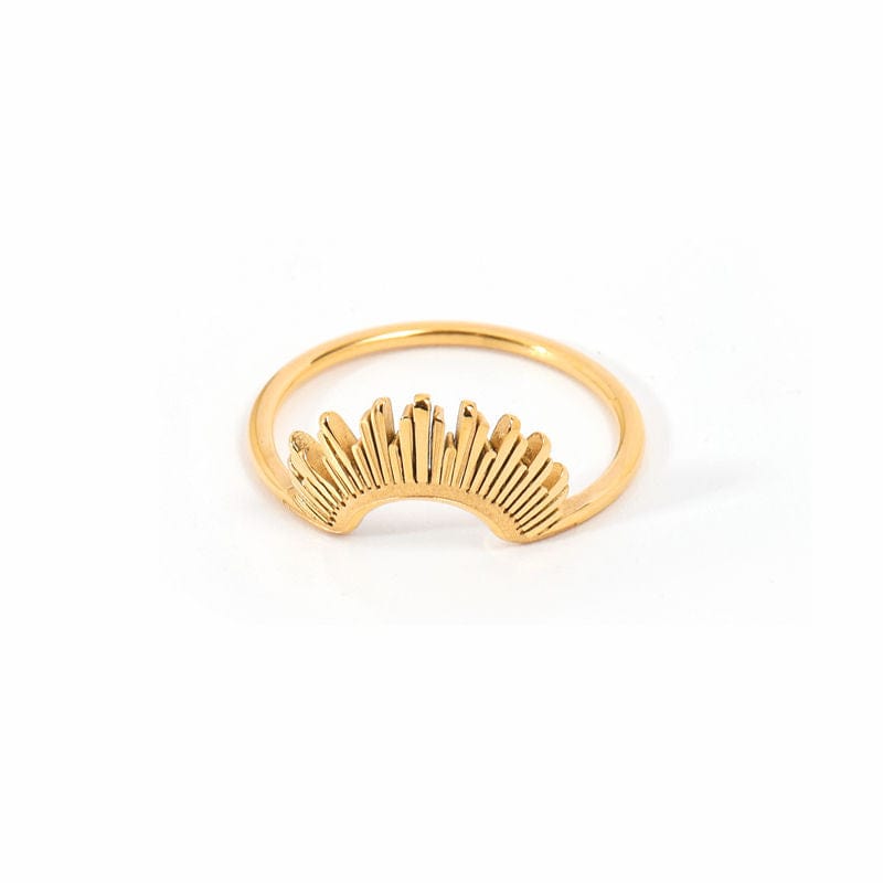 melomelo Lucy - Geometric Sun Ray Ring