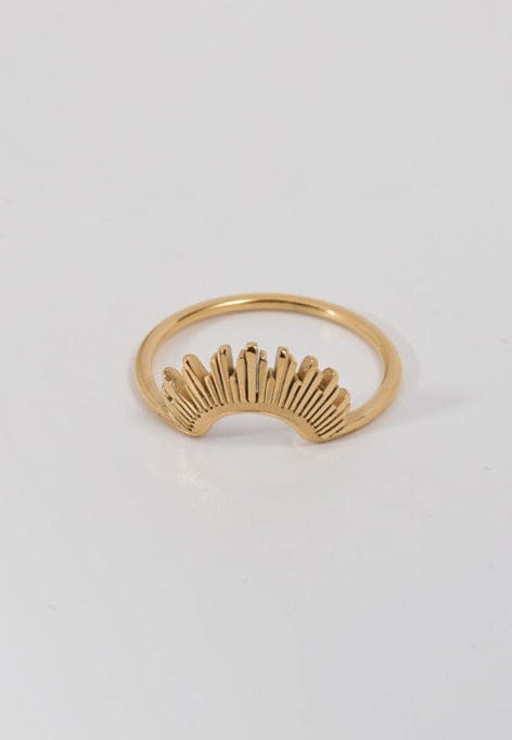 melomelo Lucy - Geometric Sun Ray Ring