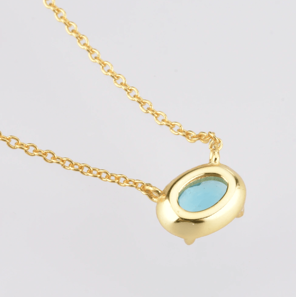 melomelo Maui - Ocean Blue Dainty Pendant Necklace