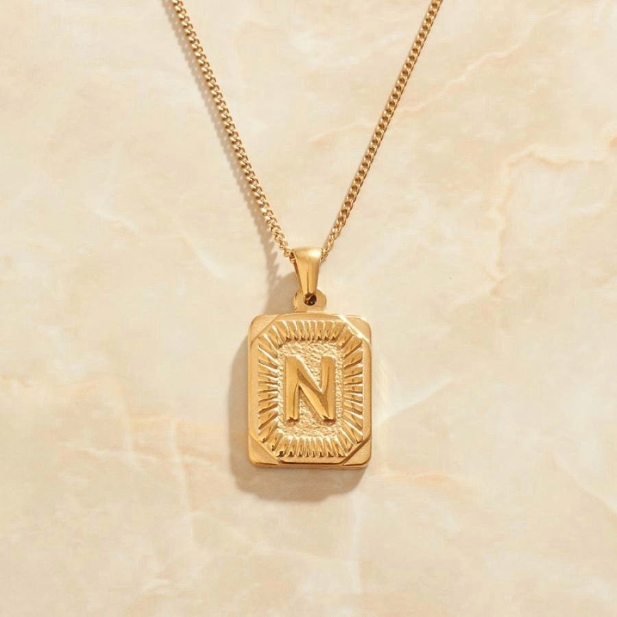 melomelo N Valentin - Initial Letter A-Z Pendant Necklaces