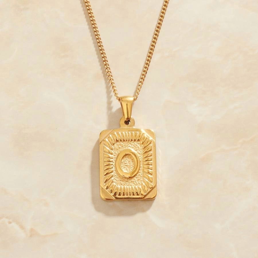 melomelo O Valentin - Initial Letter A-Z Pendant Necklaces