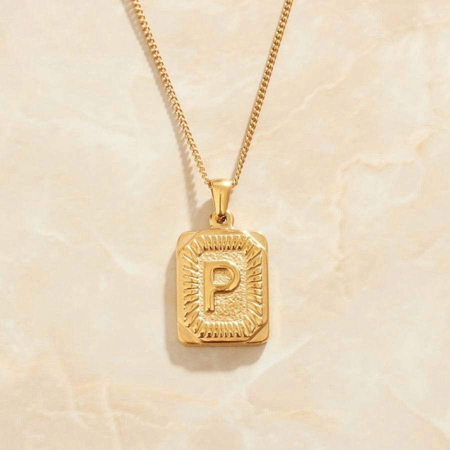 melomelo P Valentin - Initial Letter A-Z Pendant Necklaces