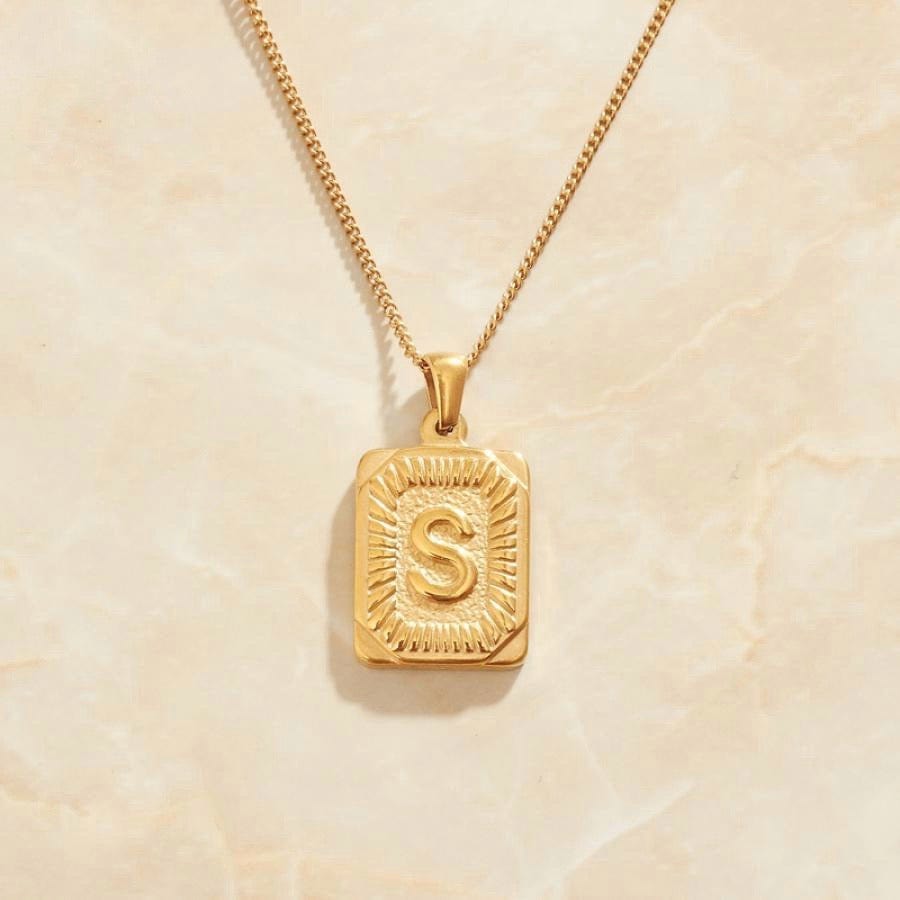 melomelo S Valentin - Initial Letter A-Z Pendant Necklaces