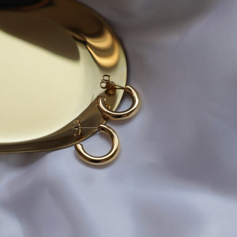 melomelo Salome - Polished Hoop Earrings 2 Sizes