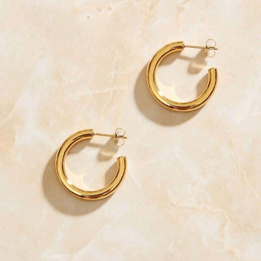 melomelo Salome - Polished Hoop Earrings 2 Sizes