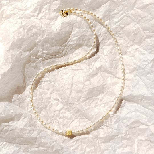 melomelo Seed Pearl Necklace