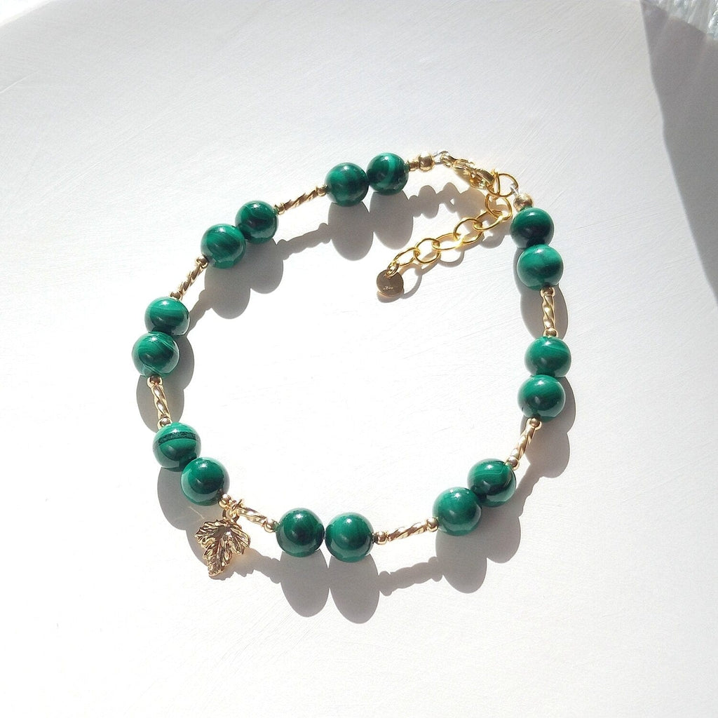 melomelo Style 3 Genuine Malachite & Pearl Bracelets