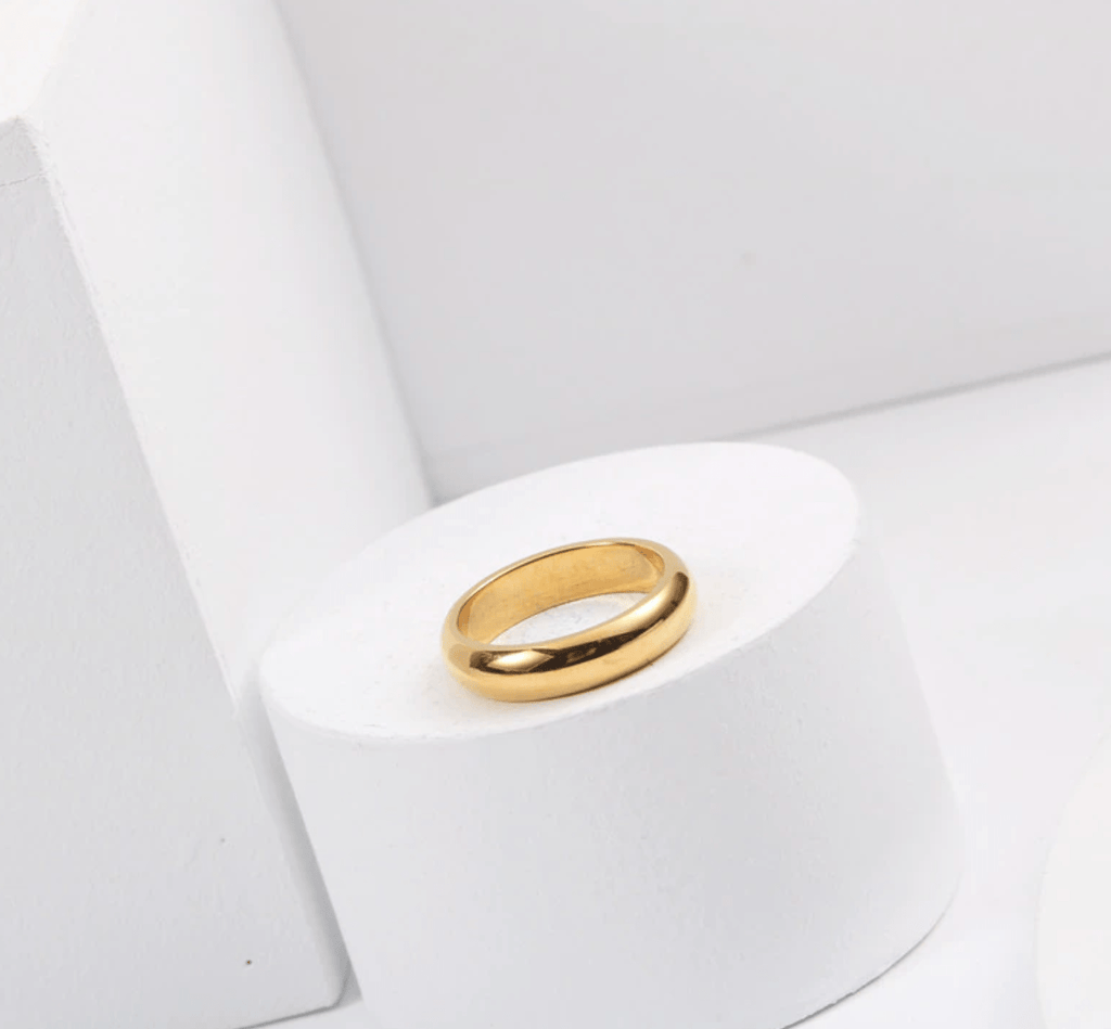 melomelo Sylvia - Plain Concave Gold Band