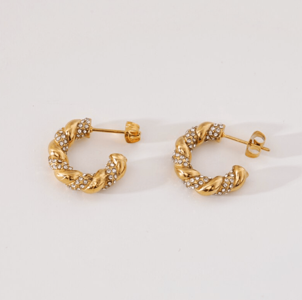 melomelo Teos  - Twist Hoop Earrings