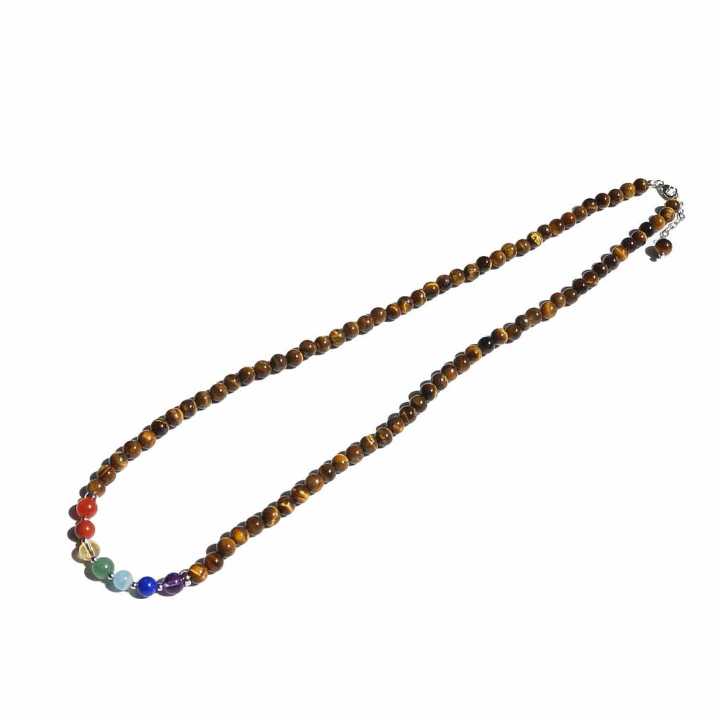 melomelo Tiger's Eye Beaded Choker Necklace