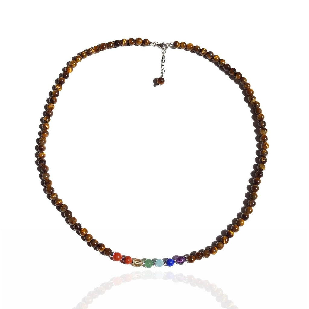 melomelo Tiger's Eye Beaded Choker Necklace