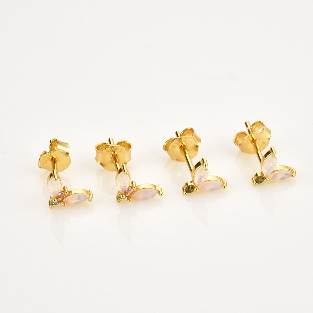 melomelo Tiny Winged Studded Earrings