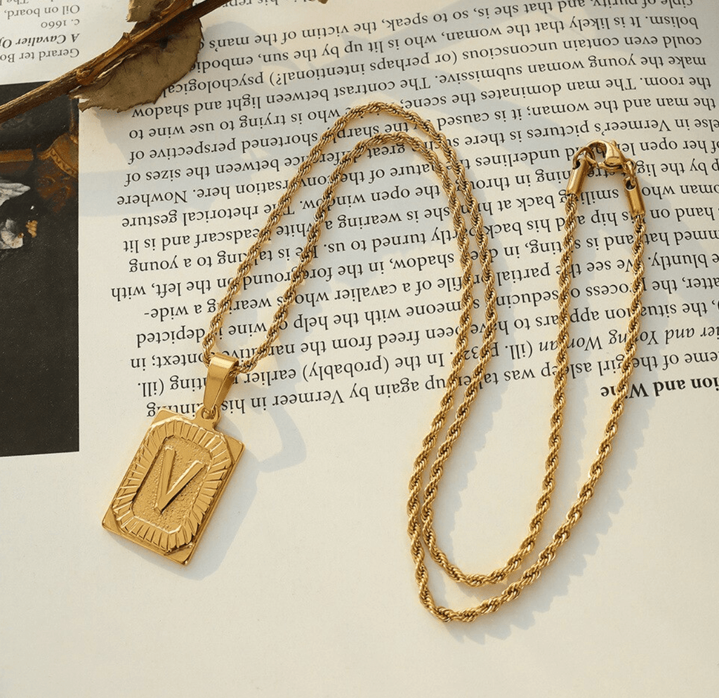 melomelo Valentin - Initial Letter A-Z Pendant Necklaces