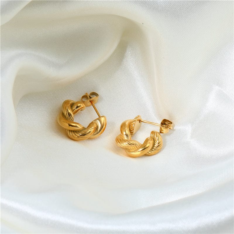 melomelo Vassily - Twist Hoop Croissant Earrings