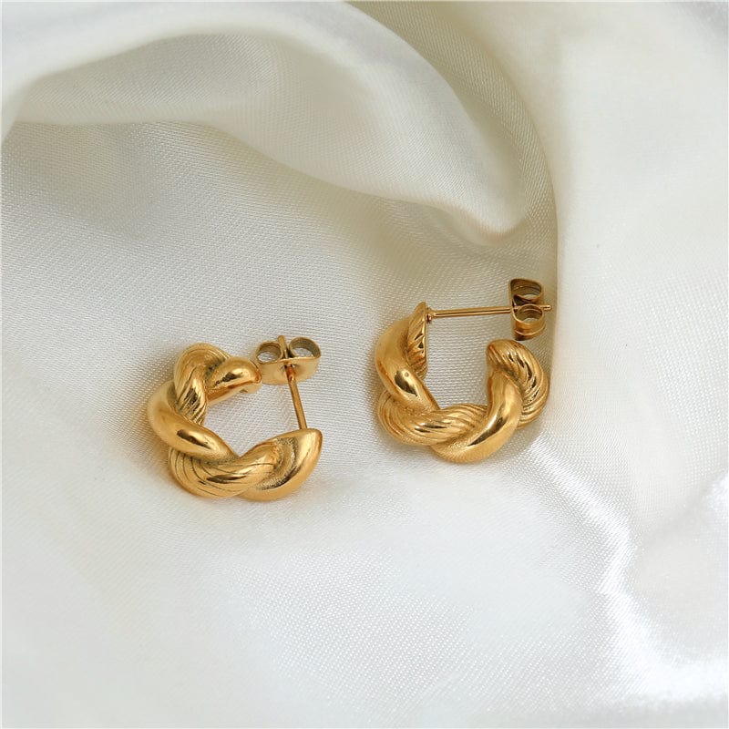 melomelo Vassily - Twist Hoop Croissant Earrings