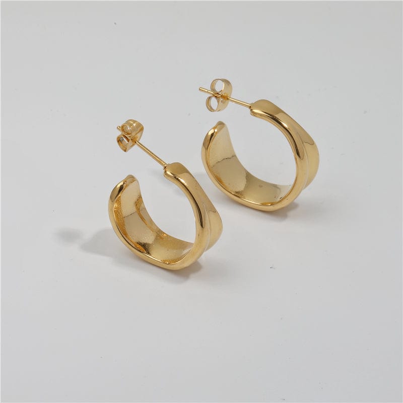 melomelo Vitenka - Textured Uneven Hoop Earrings