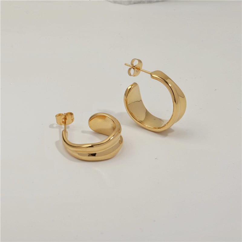 melomelo Vitenka - Textured Uneven Hoop Earrings