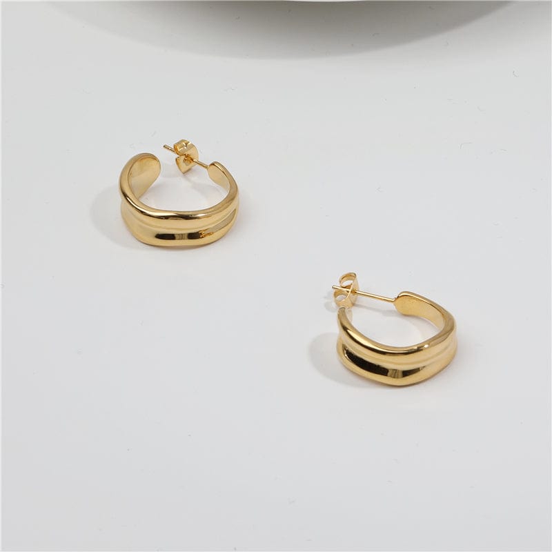 melomelo Vitenka - Textured Uneven Hoop Earrings