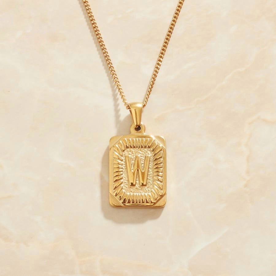 melomelo W Valentin - Initial Letter A-Z Pendant Necklaces