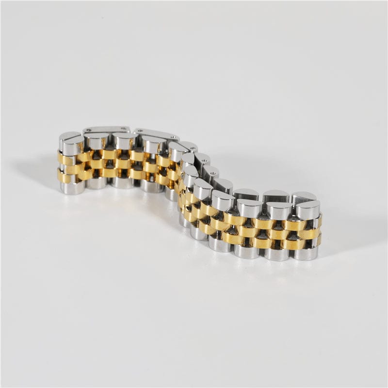 melomelo Yura - Woven Gold Silver Watch Chain Bracelet