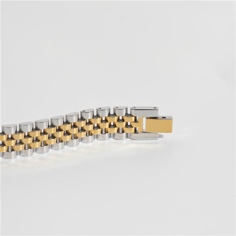 melomelo Yura - Woven Gold Silver Watch Chain Bracelet