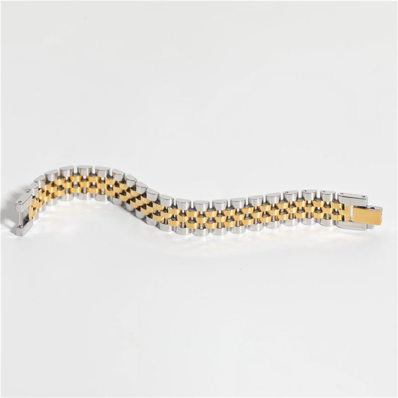 melomelo Yura - Woven Gold Silver Watch Chain Bracelet