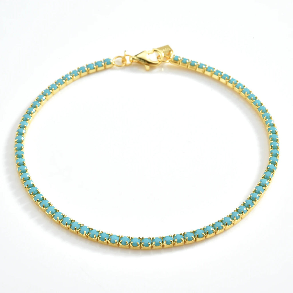 melomelo Abbaye - Turquoise Bracelet Silver & Necklace