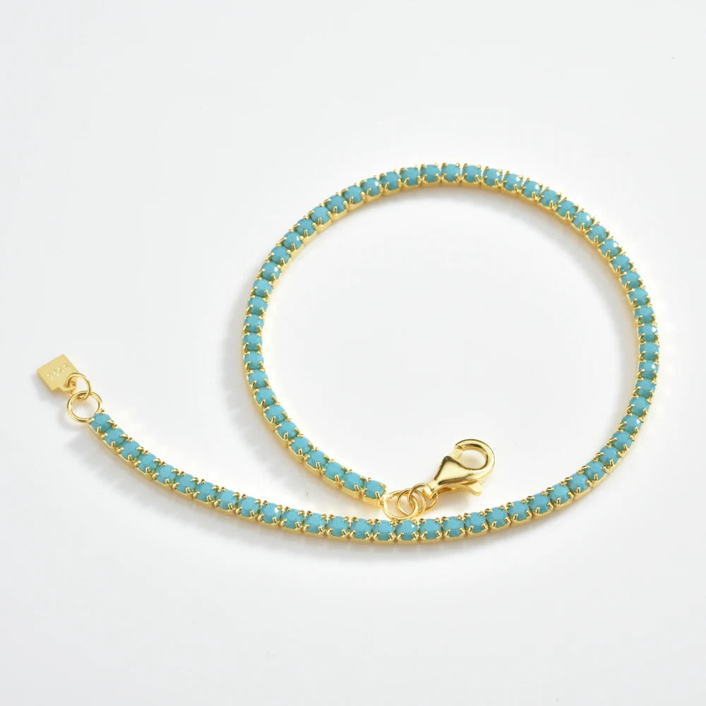 melomelo Abbaye - Turquoise Bracelet Silver & Necklace