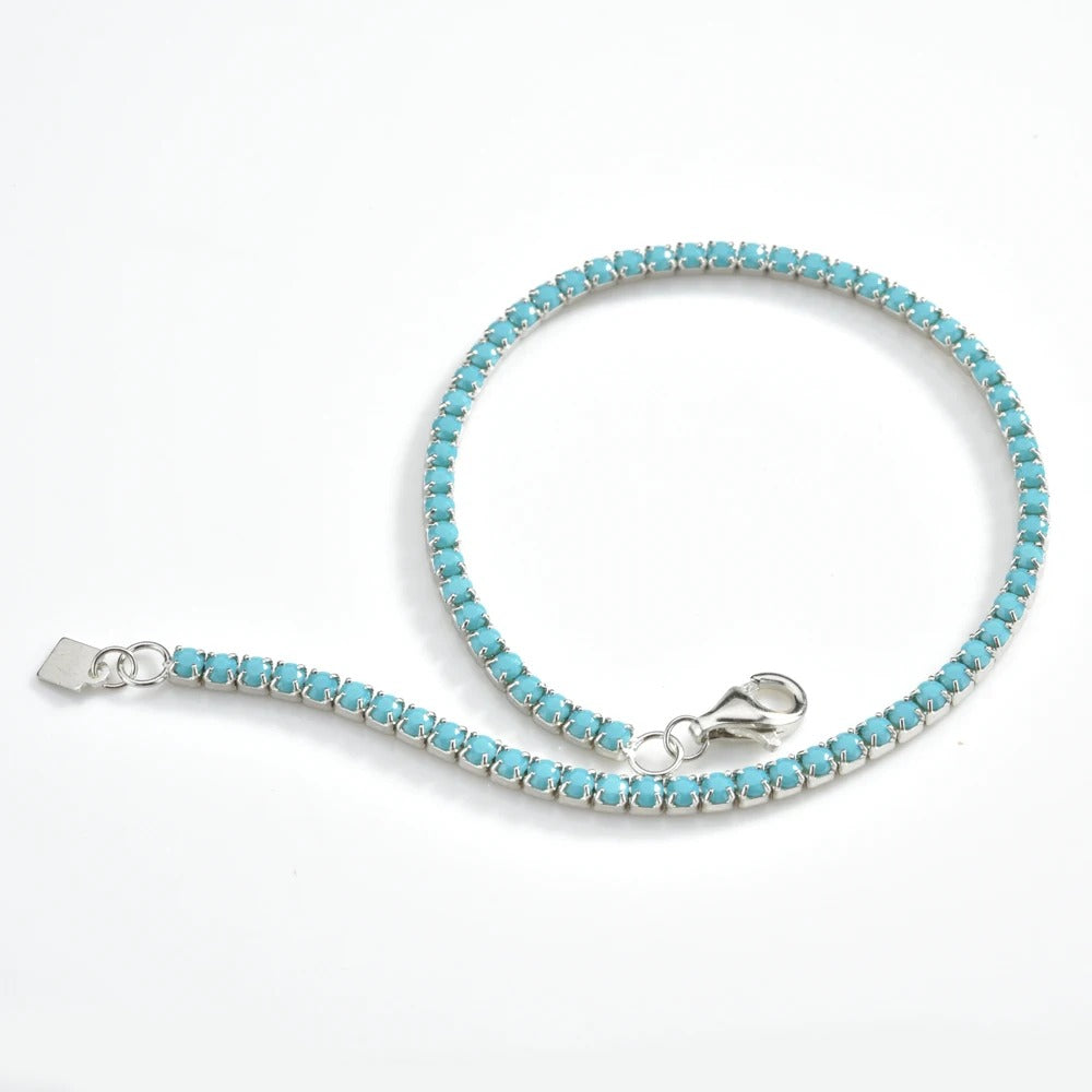 melomelo Abbaye - Turquoise Bracelet Silver & Necklace