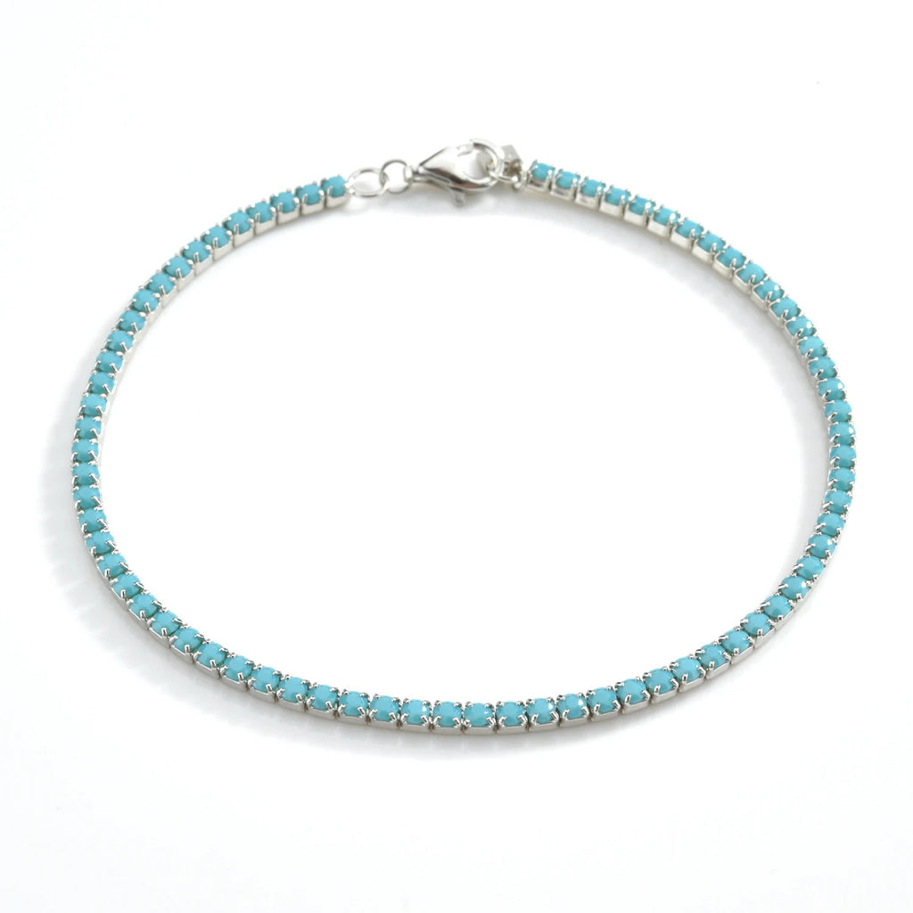 melomelo Abbaye - Turquoise Bracelet Silver & Necklace