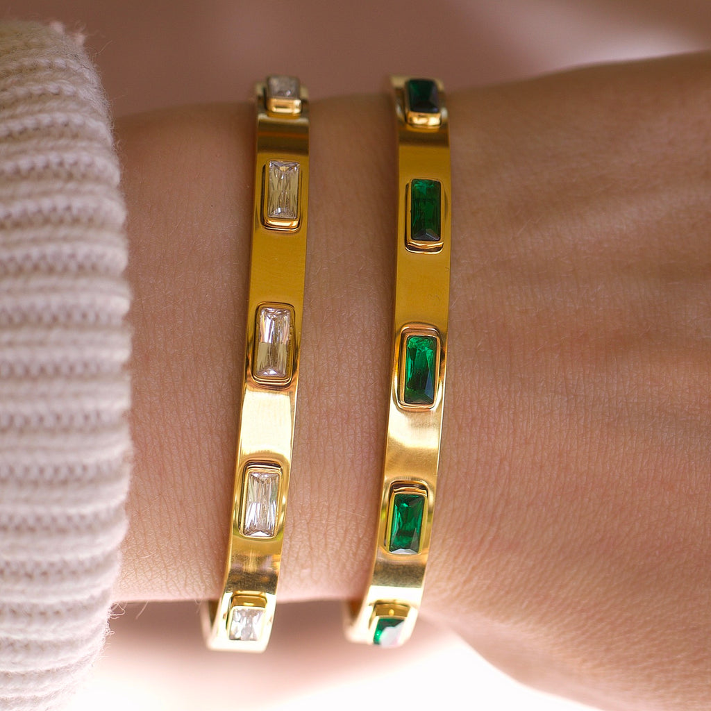 melomelo Achileas - Cuff Bracelet with Stones