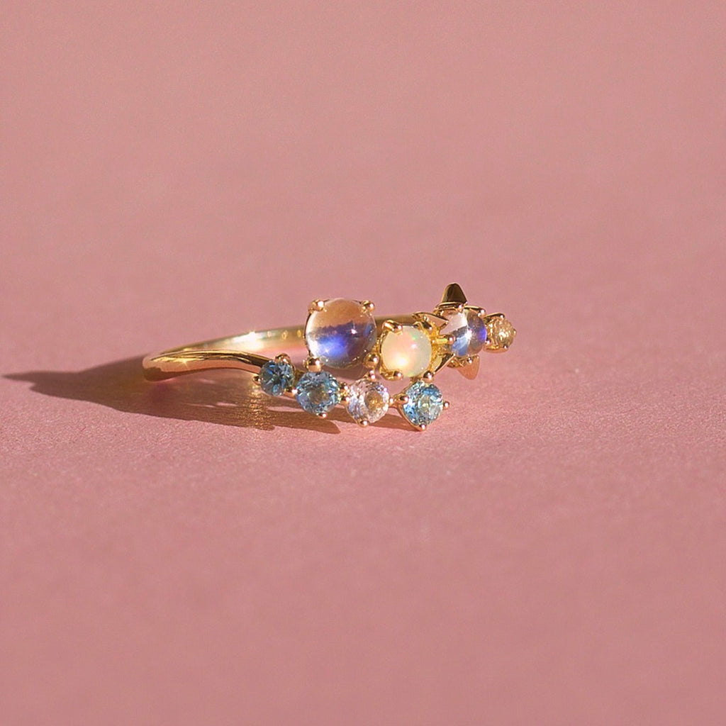 melomelo Aherz - Cluster Opal Ring