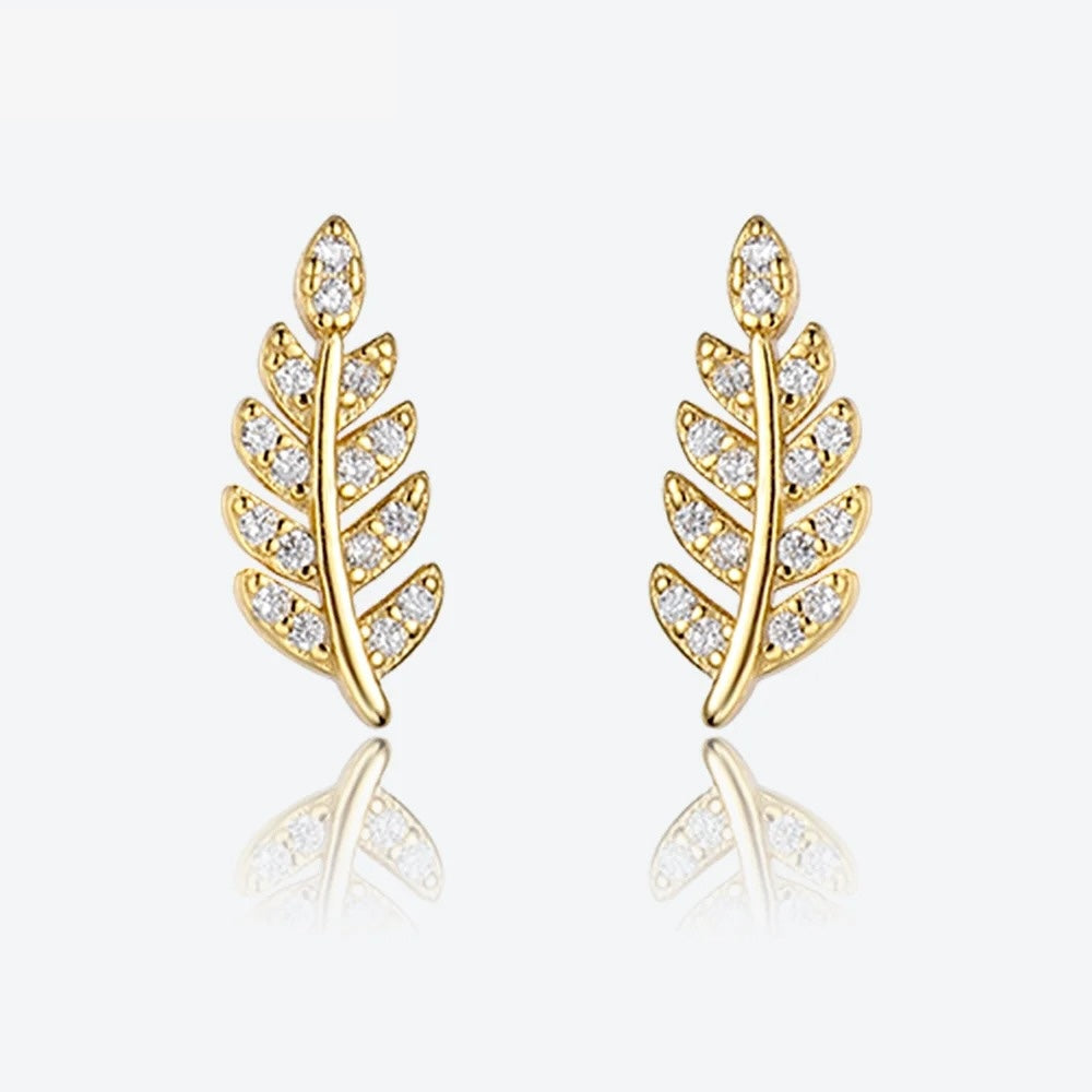 melomelo Clover - Leaf Earrings Gold