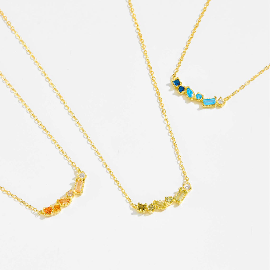 melomelo Fiona - Birthstone Necklace Gold