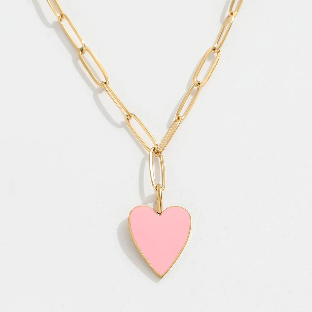 melomelo Genowefa - Paperclip Heart Necklace Pendant