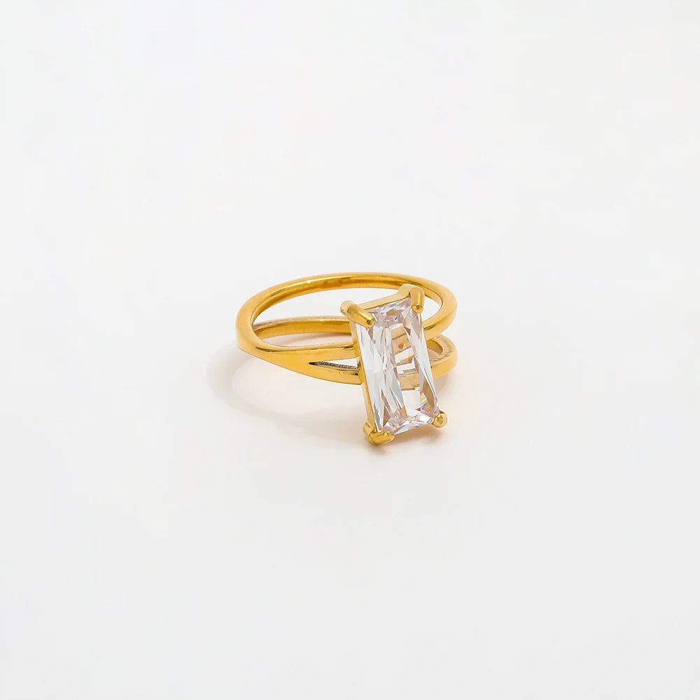 Ivanka - Baguette Crystal Ring Band