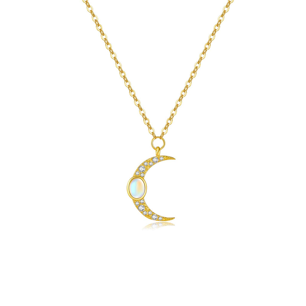 Laoise - Crescent Moon Necklace Silver