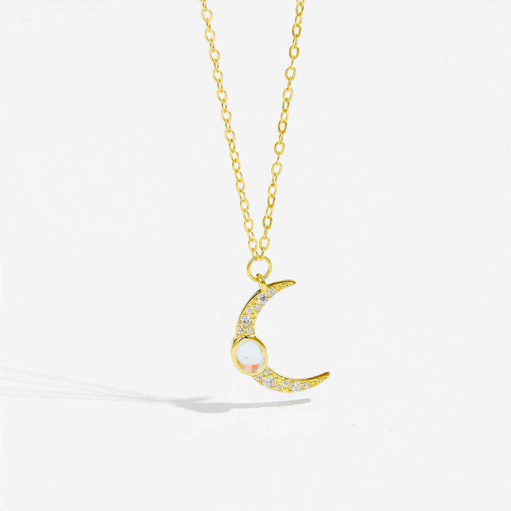 Laoise - Crescent Moon Necklace Silver