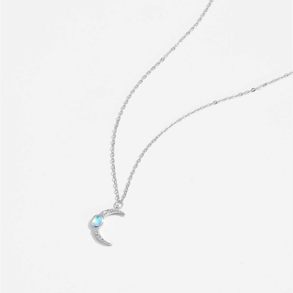 Laoise - Crescent Moon Necklace Silver