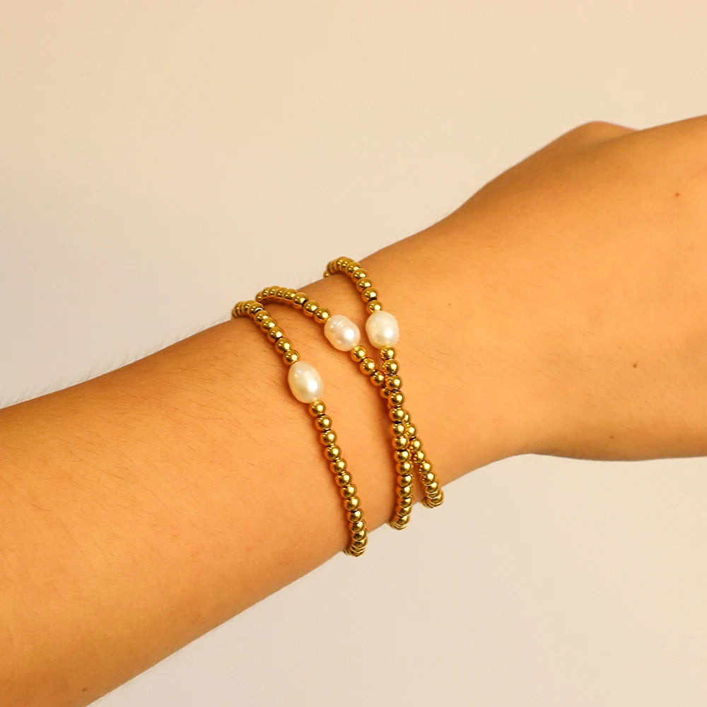 melomelo Luca - Gold Beads Bracelet