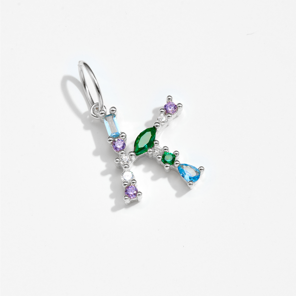 melomelo Orla - Gemstone Initial Pendant Necklaces