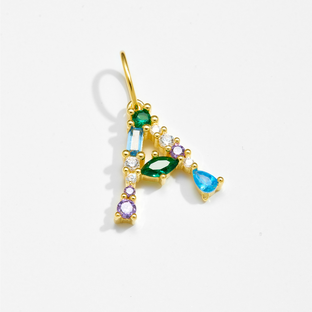 melomelo Orla - Gemstone Initial Pendant Necklaces