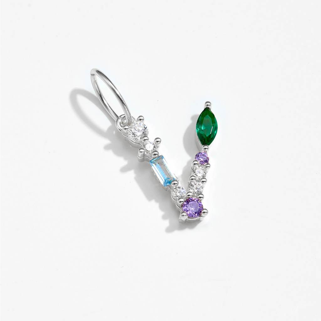 melomelo Orla - Gemstone Initial Pendant Necklaces