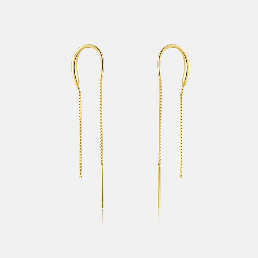 melomelo Pocket - Threader Earrings Silver & Gold