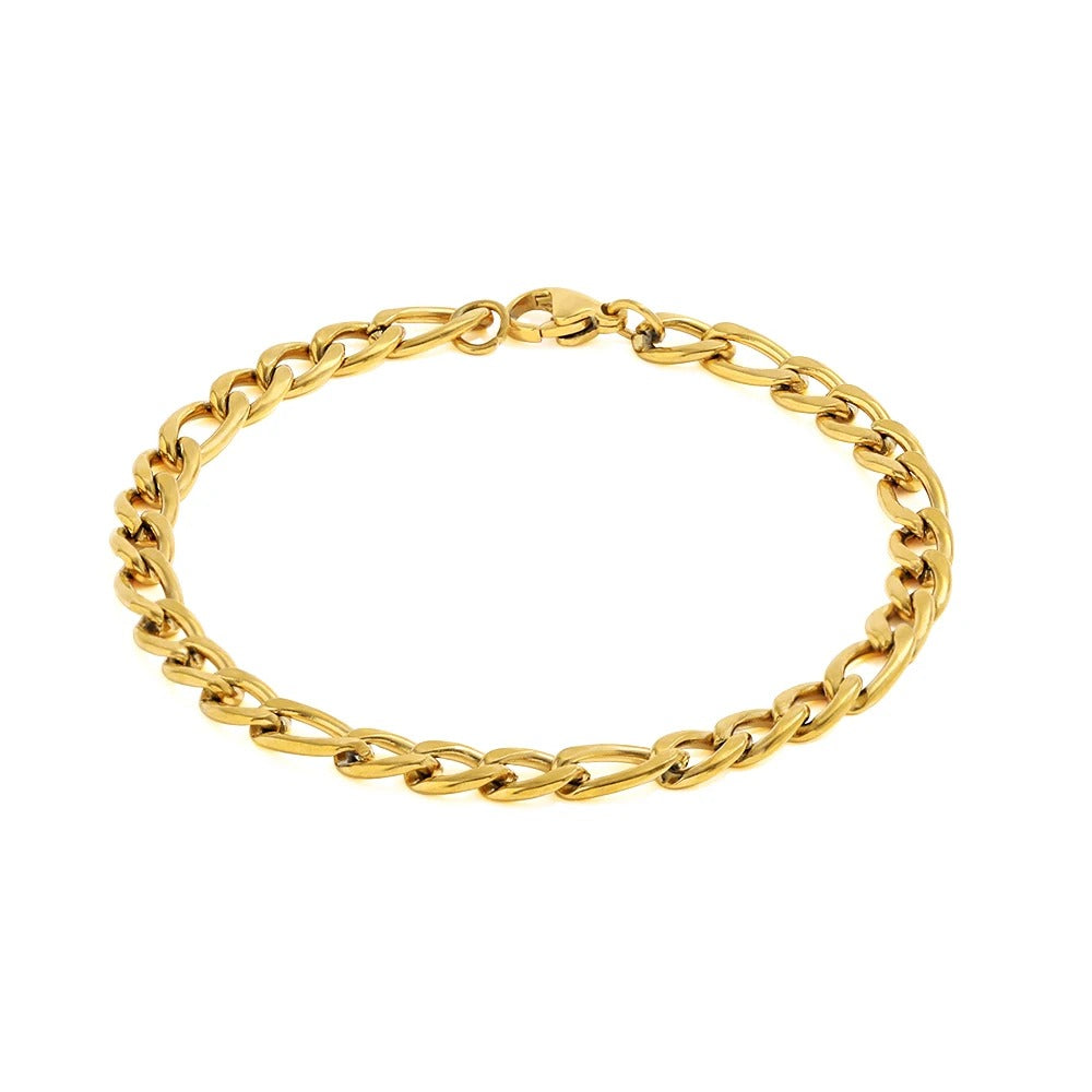 Schilf - Figaro Bracelet Gold