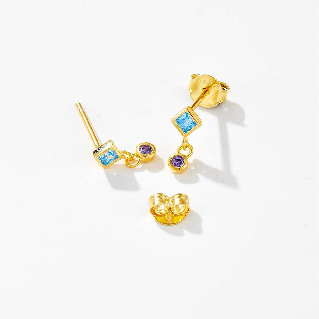 melomelo Shannon - Geometric Stud Earrings