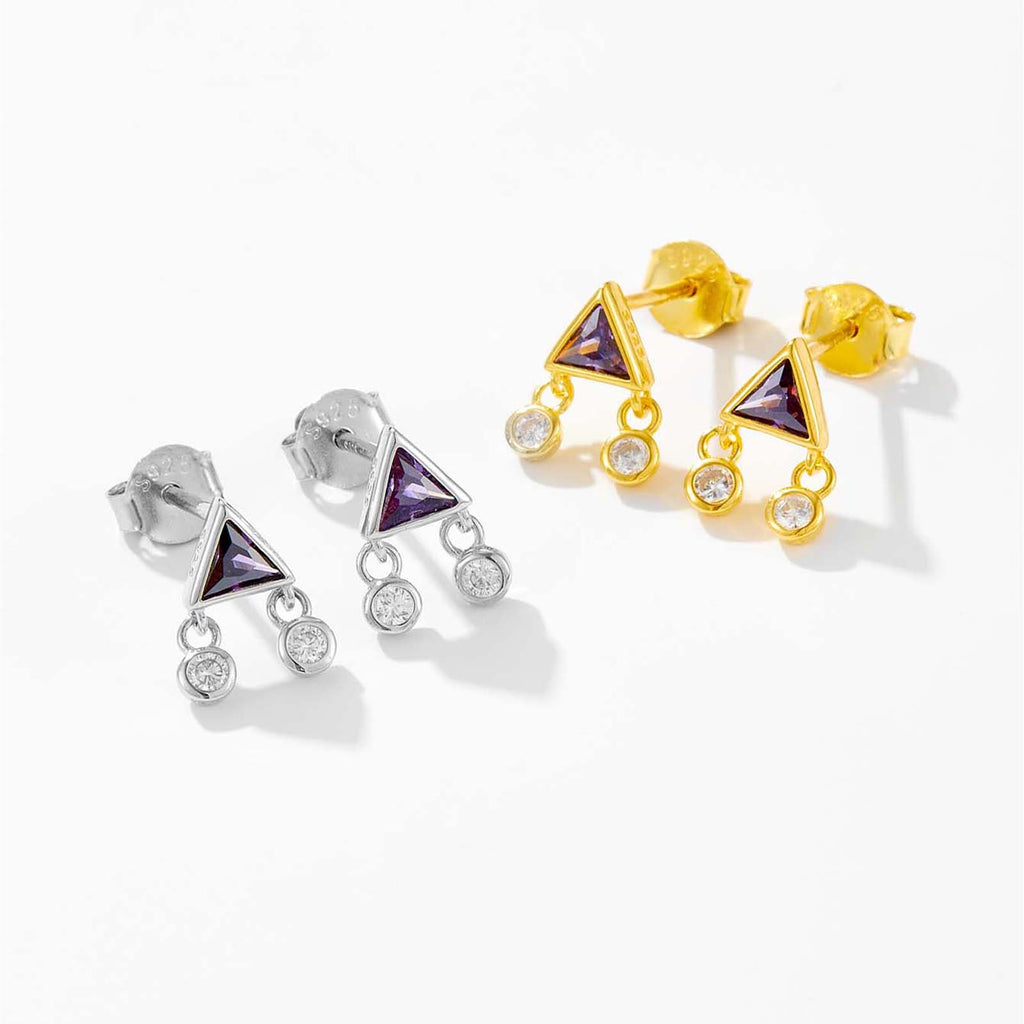 melomelo Shannon - Geometric Stud Earrings