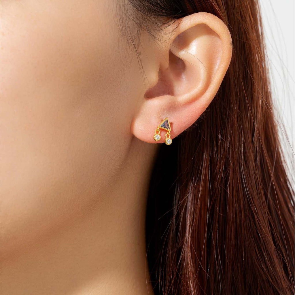 melomelo Shannon - Geometric Stud Earrings