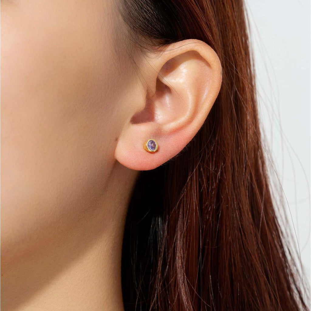melomelo Shannon - Geometric Stud Earrings