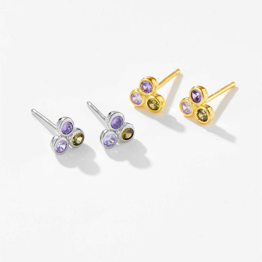 melomelo Shannon - Geometric Stud Earrings